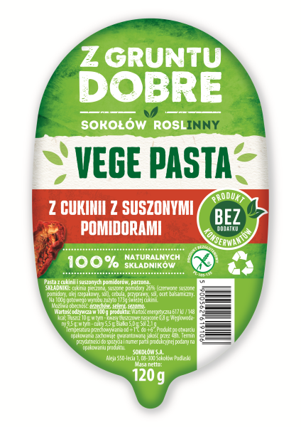 SOKOLOW PASTA Z CUKINI Z SUSZ POMIDORAMI 120G*6