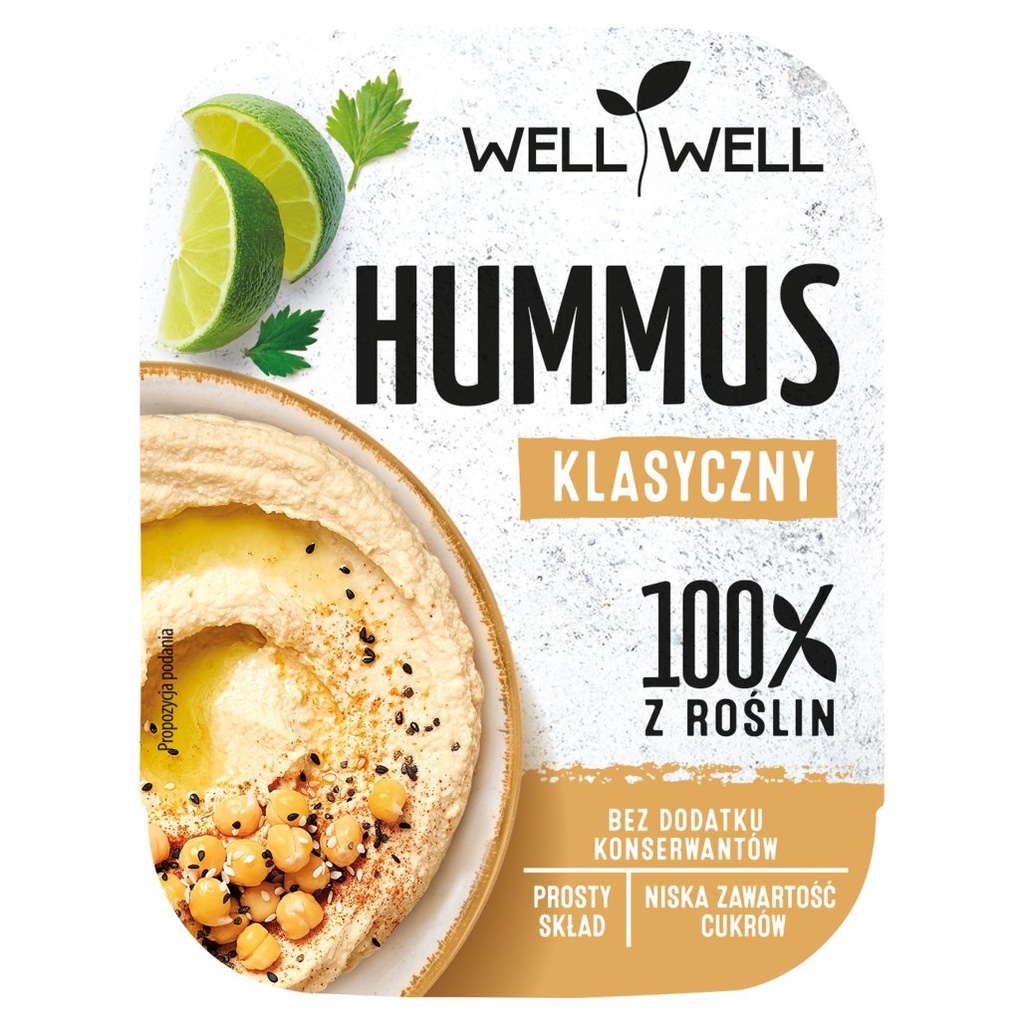 WELL WELL HUMMUS KLASYCZNY 125G*6