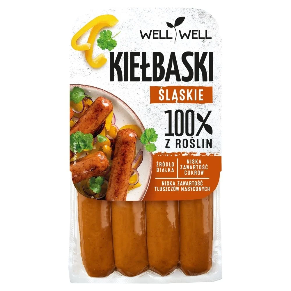 WELL WELL KIELBASKI ROSLINNE SLASKIE 250G*10