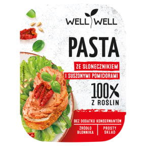 WELL WELL PASTA ZE SLONECZNIKIEM I SUSZ POMID 125G*6