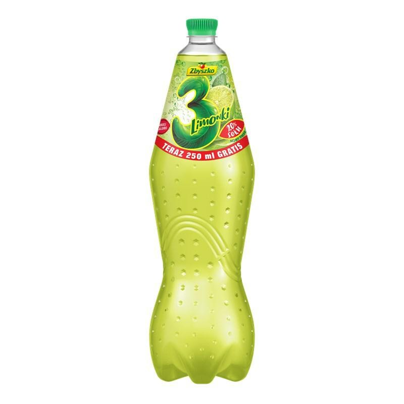 NAPOJ 3 LIMONKI 20% SOKU 1,75L*6 GAZ PET ZBYSZKO