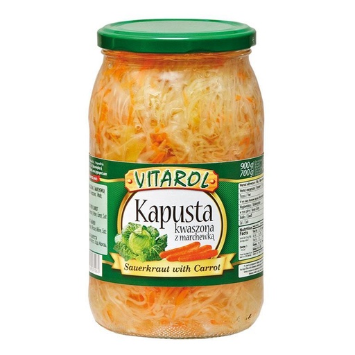 [5901436031062] KAPUSTA KWASZONA Z MARCHEWKA 900G*8 VITAROL