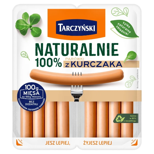 [5908230526602] TARCZYNSKI NATURALNIE PAROWKI 100% Z SZYNKI 200G*10