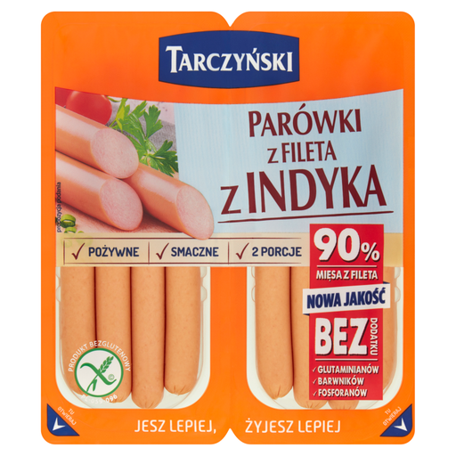 [5908230529290] TARCZYNSKI PAROWKI Z FILETA Z INDYKA 160 G*10