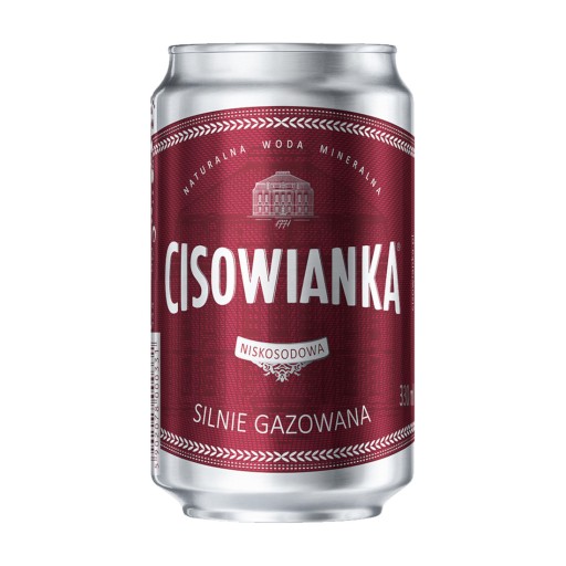 [5902078000331] WODA CISOWIANKA 330ML*6 SILNIE GAZO PUSZKA NALECZOW