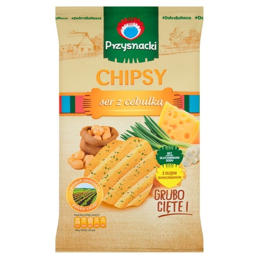 [5900073020088] CHIPSY PRZYSNACKI SER Z CEBULA 135G*9 INTERSNACK