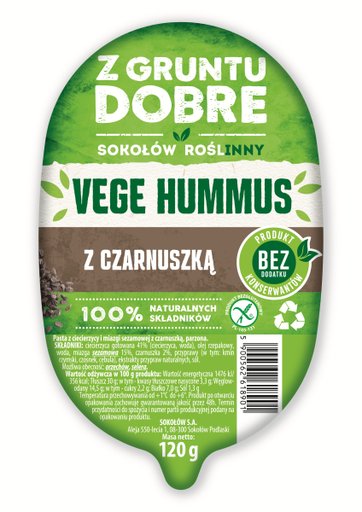 [45544] SOKOLOW HUMMUS PREMIUM Z CZARNUSZKÄ 120G*6