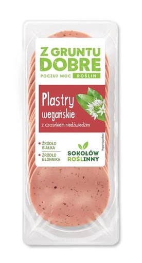 [45524] SOKOLOW PLASTRY WEGANSKIE Z CZOSNKIEM NIEDZW 50G*16